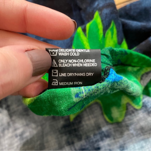 Koko Knot Made In USA Tropical Print Sarong Swimsuit Coverup OS - Picture 5 of 6